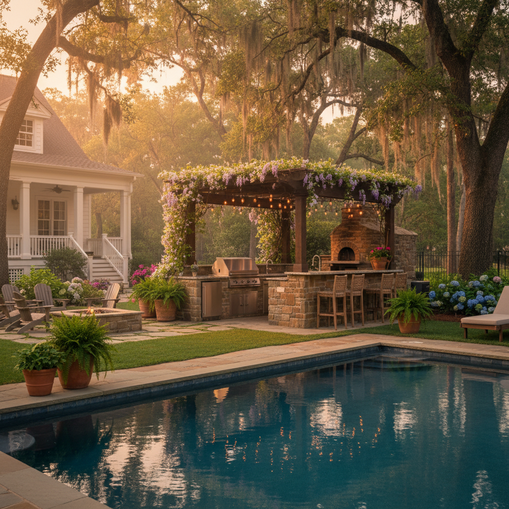 Outdoor kitchen built in Athens, AL by Huntsville Outdoor Kitchens