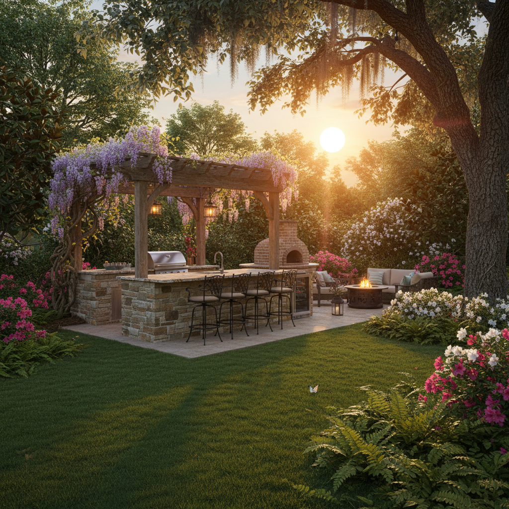 Outdoor kitchen built in Madison, AL by Huntsville Outdoor Kitchens