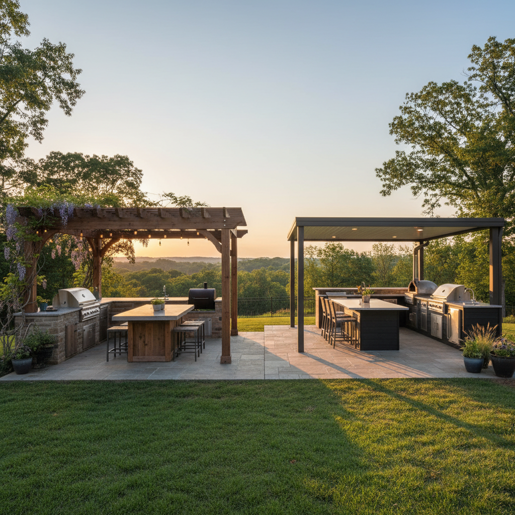 Pergola vs. Patio Cover in Huntsville, AL — outdoor kitchen tips for Huntsville Alabama homeowners