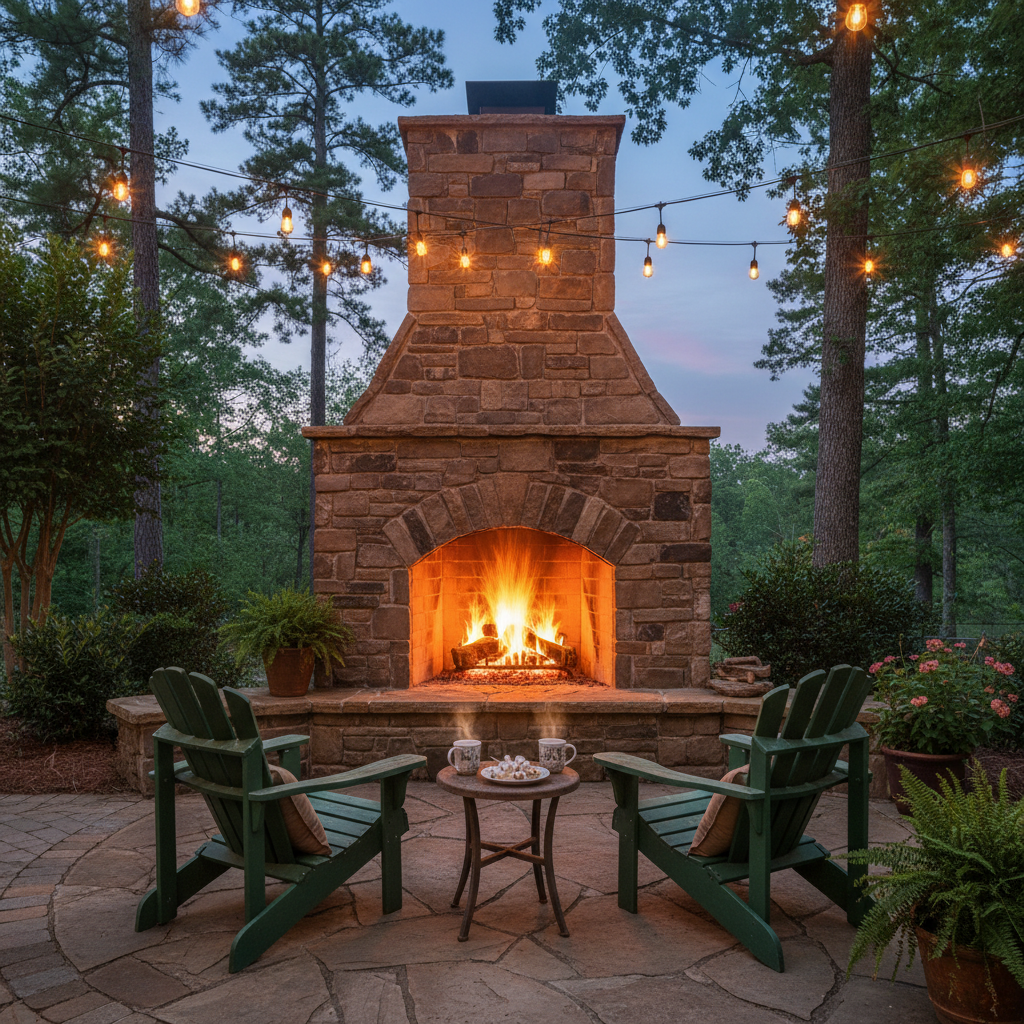 Fire Pits & Outdoor Fireplaces in Huntsville AL — licensed and insured outdoor kitchen contractor
